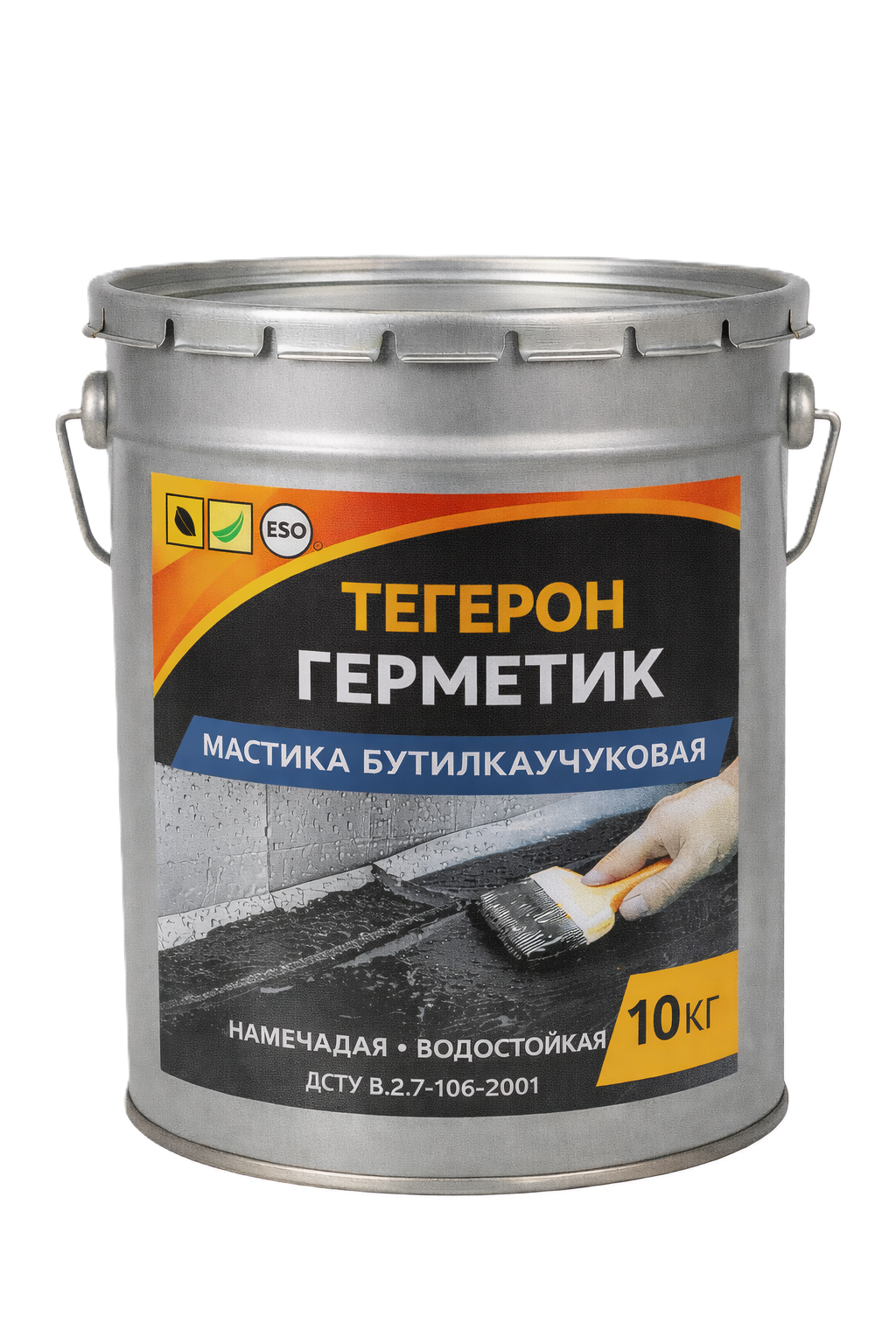 Тегерон Герметик ЭКОБИТ ведро 10 кг мастика бутил